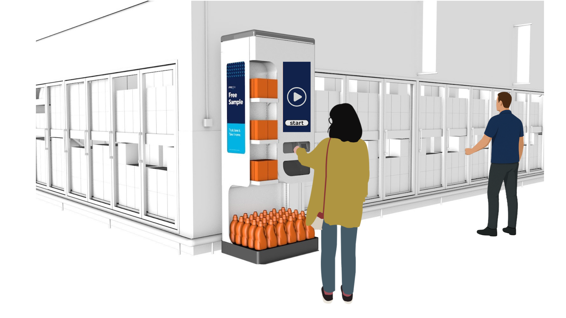 Freeosk Multisensory In-Store Retail Media and Automated Sampling